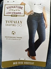 SIGNATURE by LEVIS STRAUSS &Co GOLD Women's Jeans 10S /30W/ 30L Mid Rise Bootcut