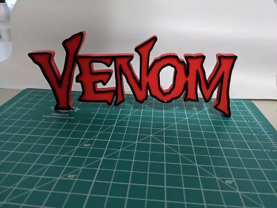 Venom Logo Sign Display Shelf Marvel 3D printed Spider-Man Spiderman