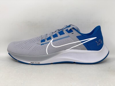 Nike Air Zoom Pegasus 38 Detroit Lions Gray Sneakers, Size 14 DJ0832-001 BNIB
