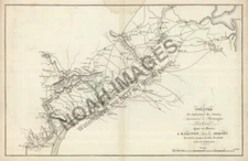 Map of American British Army position c1776 16x24
