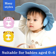 Baby Shower Soft Cap Adjustable Hair Wash Hat for Kids Ear Protection Safe Child