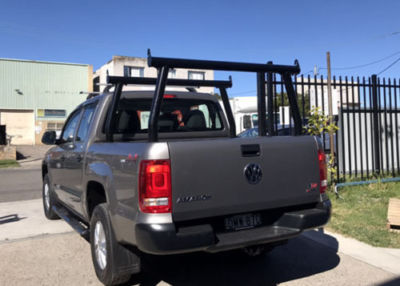A SET OF ALUMINUM BLACK LADDER RACK FOR UTE TUB FOR FORD RANGER (#105 ...