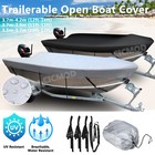 3.5M-4.2M Tinny Open Boat Cover Trailerable Weatherproof Marine Grade Heavy Duty