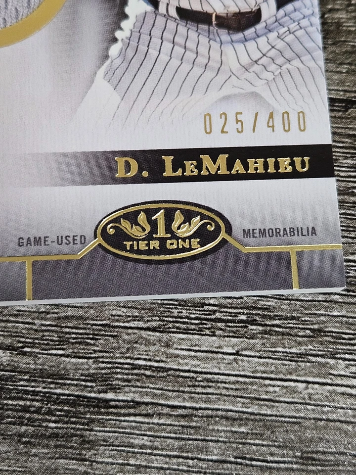 2023 Topps Tier One - Tier One Relics B #T1R-DL D. LeMahieu /400 (MEM) - Image 2 of 4