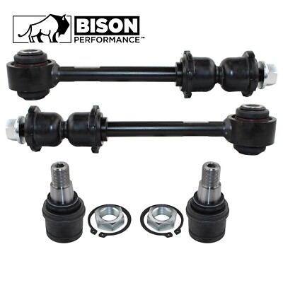 Bison Performance 4pc Front Sway Bar Link Lower Ball Joint Kit For F250 F350 4WD