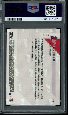 2018 Topps Now #210J Shohei Ohtani PSA 9 Mint RC Rookie Japanese