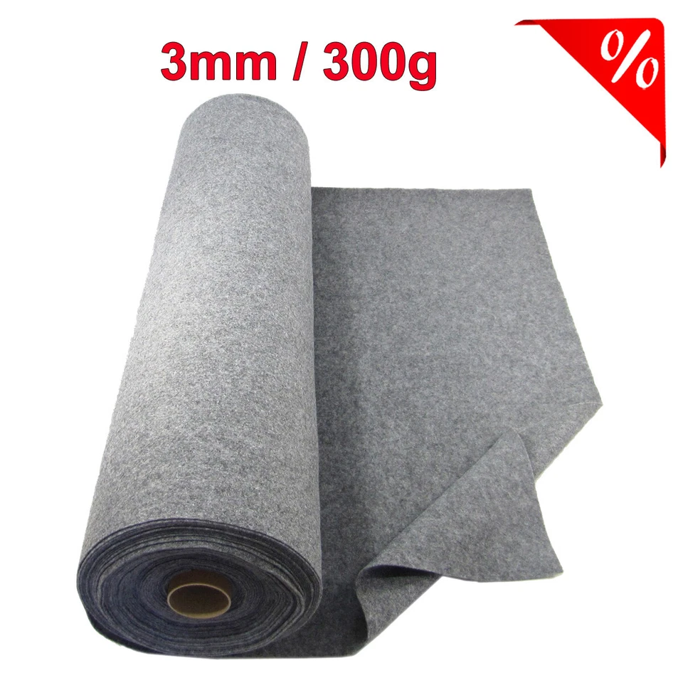 Filz SOFT 3mm Grau Filzstoff 50x150cm 300g/m2 meterware stoff