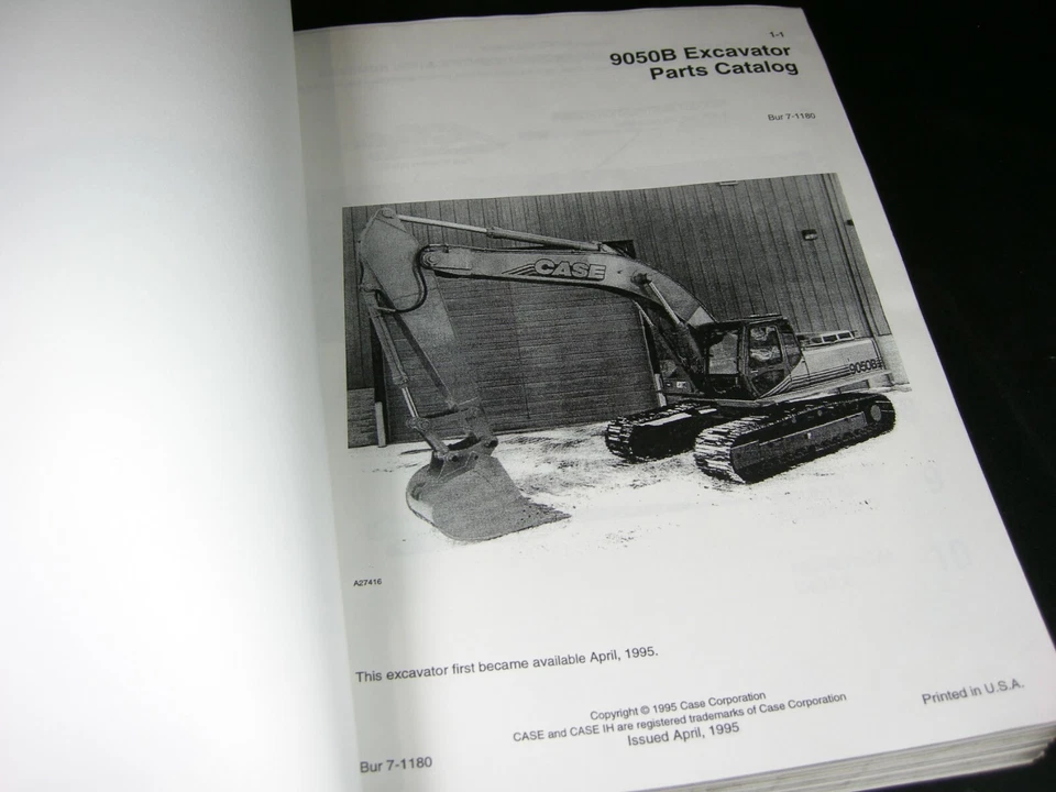 CASE 9050B Excavator Tractor Parts Manual Book Catalog List OEM - Image 2 of 3
