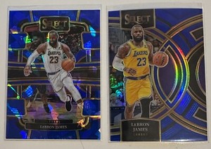 Panini Select NBA 23-24 Blue Ice Concourse lvl & Silver Premier lvl Lebron James