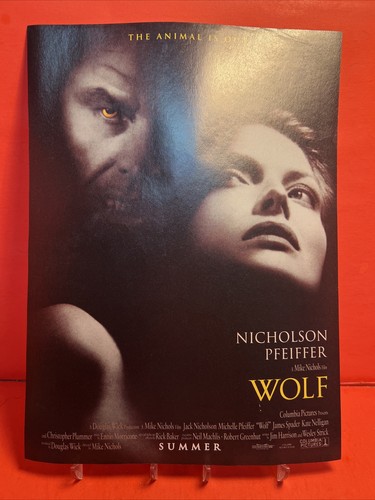 Wolf movie/poster print ad/pin up/clippings/promo/rare