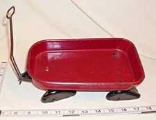 WYANDOTTE CHILD'S TOY DOLL PULL WAGON DECO STREAMLINE PRESSED STEEL TOY 