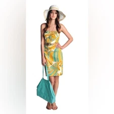 Banana Republic x Trina Turk Pisces Printed Cora Strapless Dress