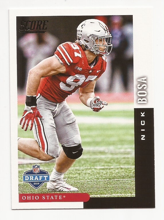2019 Score Football 49ers Nick Bosa NFL Draft Rookie Card #DFT-4