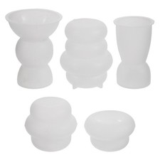 5 Pcs Storage Jar Bottle Mold Diy Candles Holder Molds Epoxy Silicone
