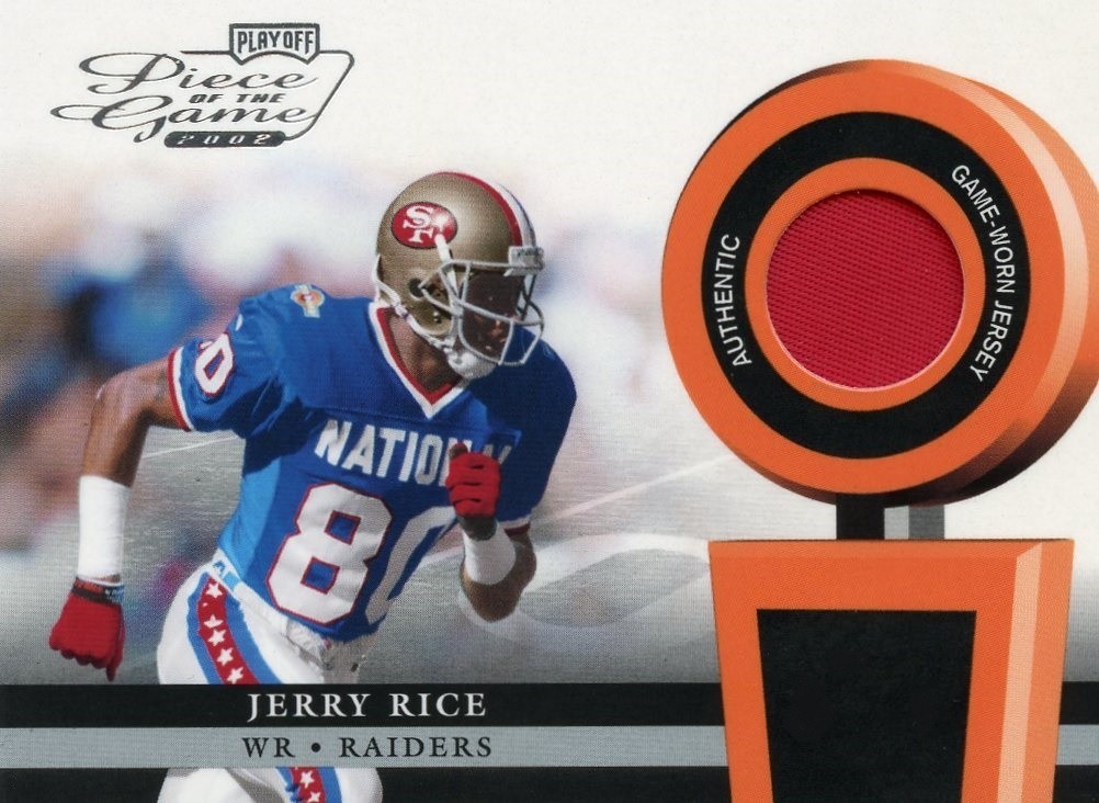 JERRY RICE ( RED ) 1994 PRO BOWL PATCH PLAYOFF JERSEY CARD SAN FRANCISCO HOF WR