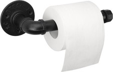Industrial Pipe Toilet Paper Holder, Heavy Duty DIY Vintage Rustic Iron