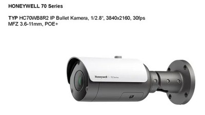Honeywell PAL HC70WB8R2 Series 70 8MP IR IP Bullet Kamera POE+ 3.6-11mm NEU