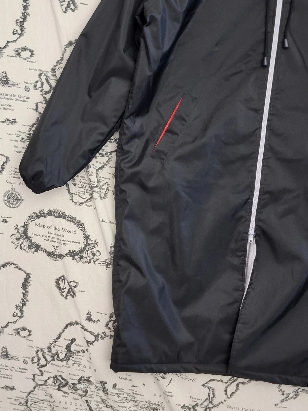 Agon Swim Parka Men's Black Fleece Lined Jacket Coat Personalized Thomas Mustang - product detail image 5
