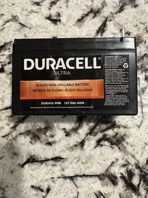 Duracell Ultra 12V 9AH AGM Battery New No Box Free Shipping