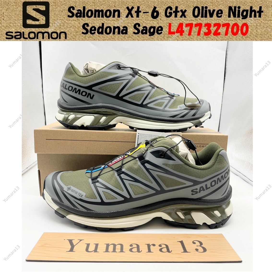 Salomon Xt-6 Gtx Olive Night Sedona Sage L47732700 Men's Size | eBay