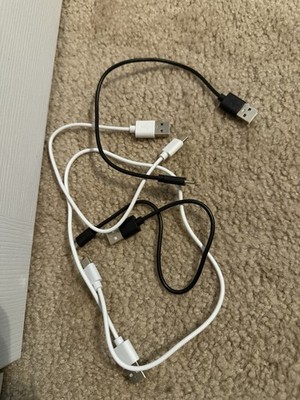 USB-C Micro-USB Charging & Data Sync Cables Lot Black White Universal