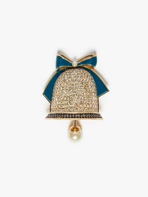 Weekend Max Mara metal bijoux gemstone brooch new with pouch