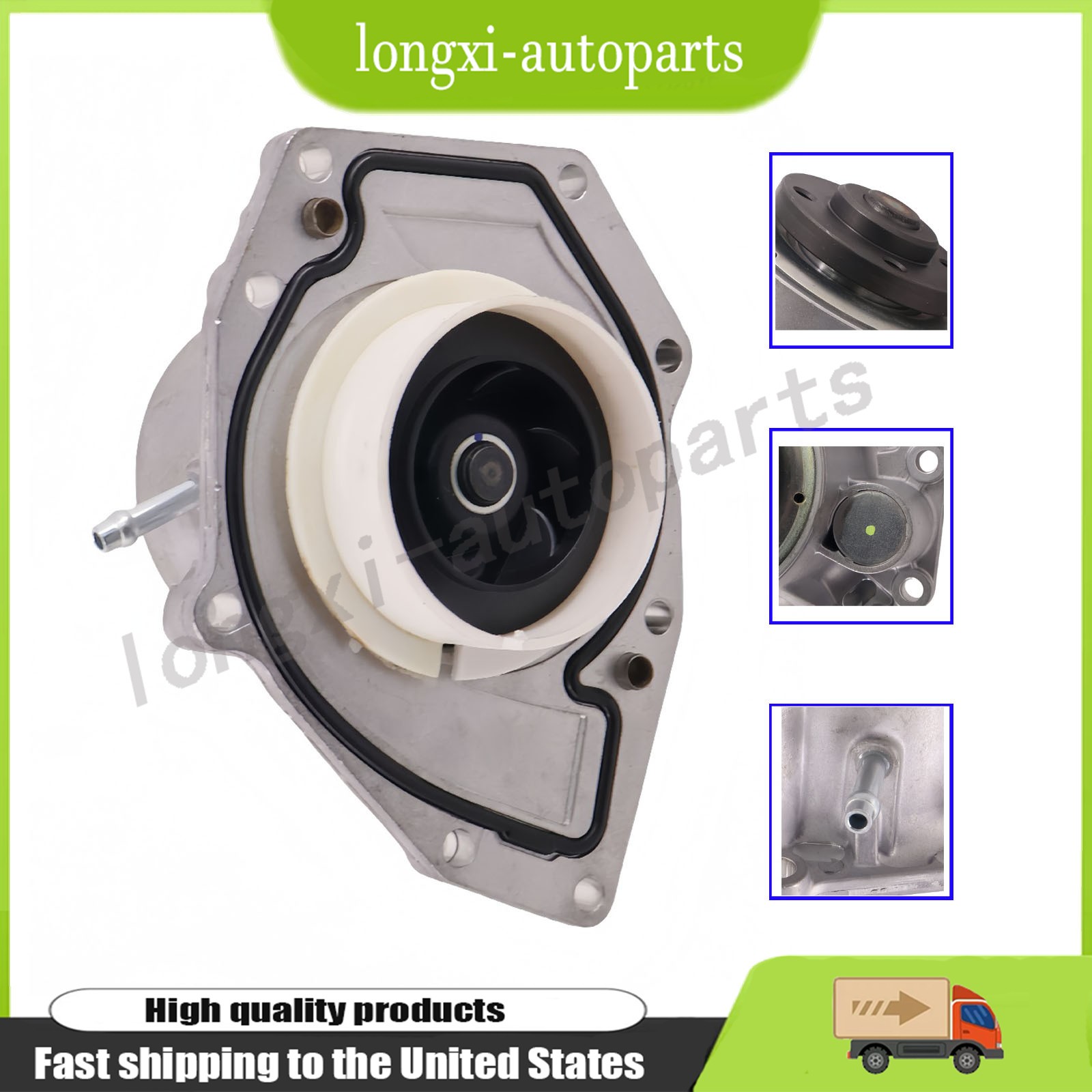 Bentley Bentayga Water pump with housing P/N 07P121008A