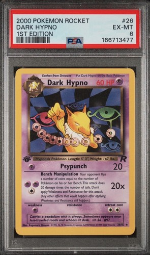 Dark Hypno (1st Edition) graded PSA 6 for sale on eBay