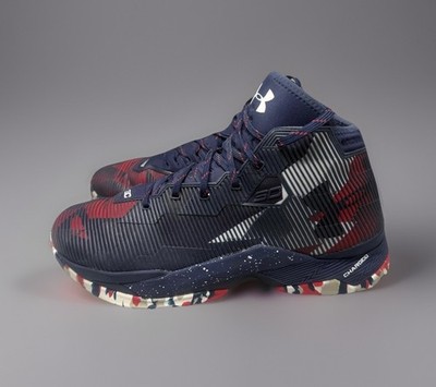 Under Armour Curry 2.5 USA retro STEPH CURRY 1274425-411 Men Size 12 Preowned