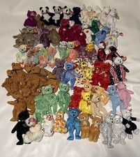 TY Beanie Baby Bears Lot of 69 w/ Tags Holiday USA Soccer Peace Panda Plush