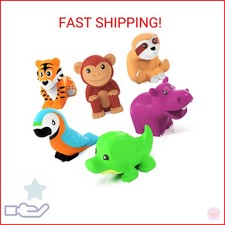 Tub Works Rainforest Mold Free Bath Toys, 6 Pack Sealed, No Hole Bath Toys D