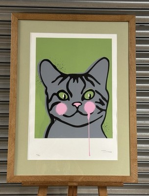Large Limited Edition 16/20 Screenprint  Bruce  Of A Cat By Simon Stephenson 