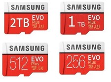 Samsung EVO Plus 256GB 512GB 1TB 2TB Micro SD MicroSDXC UHS- U3 C10 Memory Card