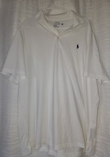 Polo Ralph Lauren Performance Polo Shirt White XL Stretch Golf Classic
