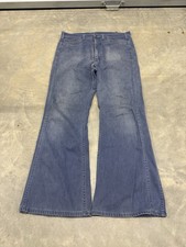 Insane 1970s Lee Bell Bottom Jeans Talon Zip Size 36x33