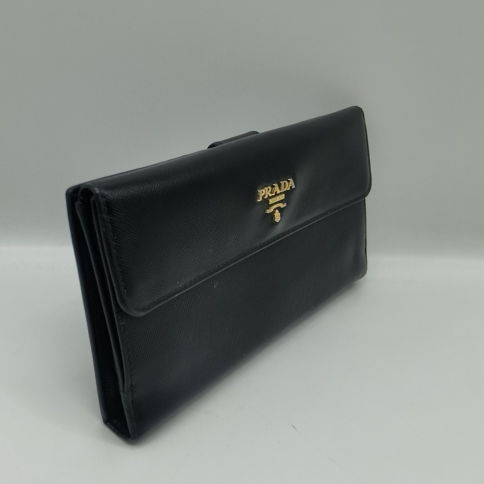 Black Large Saffiano Leather Wallet - ## image 3