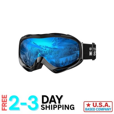 Durable OTG Ski/Snowboard Goggles with Anti-Fog Coating & Helmet Compatibility