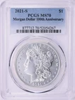 2021 S Morgan Silver Dollar $1 100th Anniversary PCGS MS 70 (267)