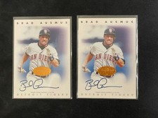 Brad Ausmus 1996 Donruss Leaf Signature Series Auto Lot 2 Bronze 