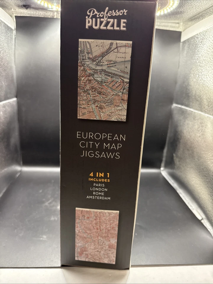 European City Map Jigsaws Puzzles 4 In 1 - Paris London Rome Amsterdam New - Image 3 of 4