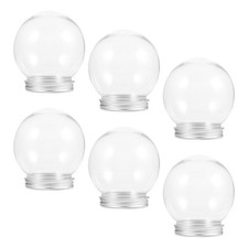 6pcs Diy Snow Globe: Clear Snowglobe Water Globe For Christmas Crafts Making