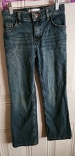 Wrangler Classic Boot Cut Boys 10 Slim Jeans Adj Waist Dark