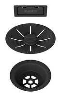 Blanco Ab- Und ÜBerlaufset, Einzelbecken, Schwarz Matt (239975)