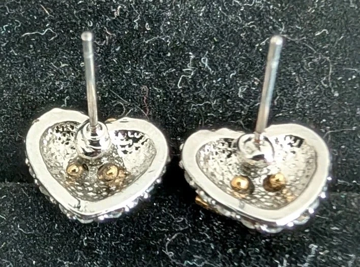 Pendientes Juicy Couture corazón pavé pedrería transparente Foto 2 de 3