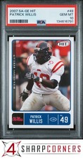 2007 SA-GE HIT #49 PATRICK WILLIS RC HOF POP 5 PSA 10