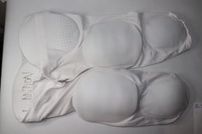 Russell Adult Football White Padded Pants Size Large with writing on the inside