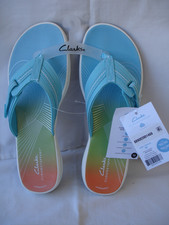 NWT Clarks Cloudsteppers Brinkley Turquoise Ombre - Women Size 10