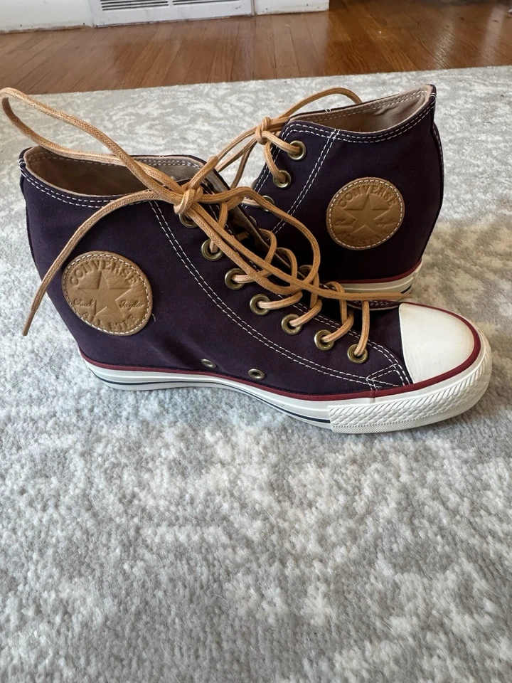 Cuña oculta de gamuza púrpura Converse Chuck Taylor Lux 551618C para mujer talla 7 EE. UU. Foto 3 de 4