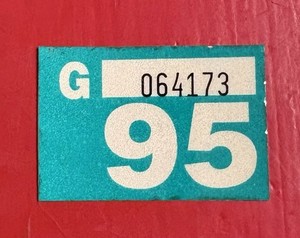 Original 1995 Washington Motor Vehicle License Plate Tag Same For Car And Truck