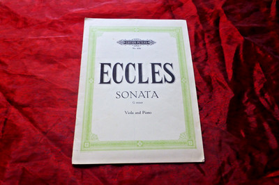 ECCLES Sonata G minor Noten für Viola und Klavier Edition Peters 4326